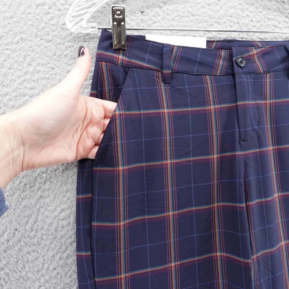 Walter Hagen Clubhouse Plaid Golf Pants Womens 0 Dark Navy Blue WGH15413YD NEW - Picture 8 of 16